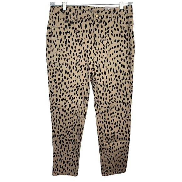 Chico's So Slimming Cheetah-Print Girlfriend Ankle Jeans Size 12 (2) NEW - Picture 2 of 10